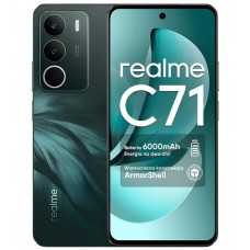 Oferta Relâmpago Celular Realme C71 Verde, 256GB, 8GB RAM, Câmera Tripla de 50MP, Tela 6.67", NFC, IP64, Bateria 6000 mAh e Processador Unisoc T7250